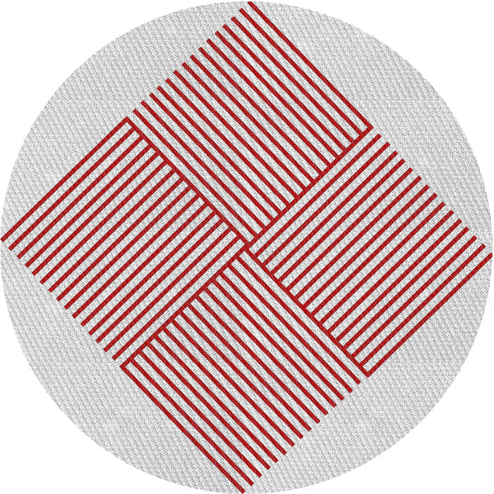 Round Machine Washable Transitional White Smoke Rug, wshpat1473