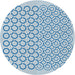 Round Patterned Pale Blue Novelty Rug, pat1485