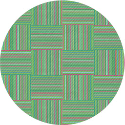 Round Patterned Hazel Green Novelty Rug, pat1487