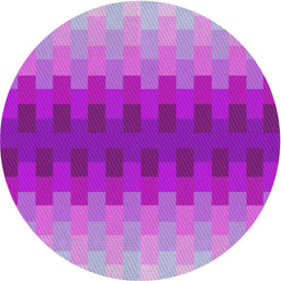 Round Patterned Violet Purple Novelty Rug, pat1491
