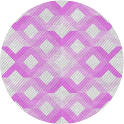 Round Machine Washable Transitional Orchid Purple Rug, wshpat1493