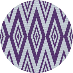 Round Patterned Blue Novelty Rug, pat1496