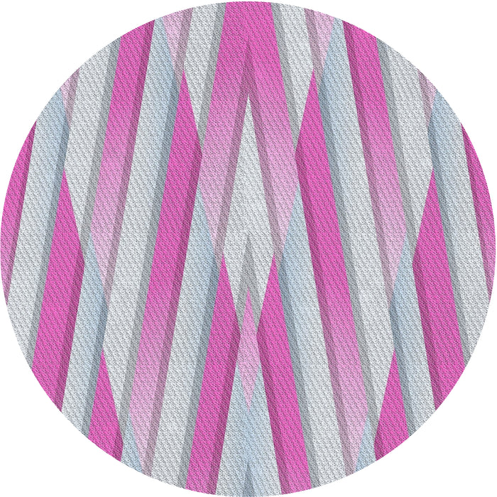 Round Machine Washable Transitional Pastel Light Blue Rug, wshpat1497