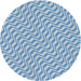 Round Machine Washable Transitional Light Day Blue Rug, wshpat1500