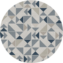 Round Machine Washable Transitional Grey Gray Rug, wshpat1505