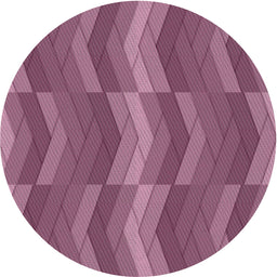 Round Machine Washable Transitional Dark Raspberry Purple Rug, wshpat1512