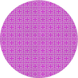 Round Machine Washable Transitional Plum Purple Rug, wshpat1518
