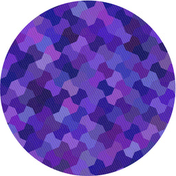 Round Machine Washable Transitional Purple Rug, wshpat1520