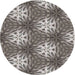 Round Patterned Black Novelty Rug, pat1522