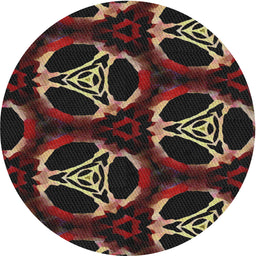 Round Machine Washable Transitional Brown Rug, wshpat1526