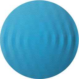 Round Patterned Bright Turquoise Blue Novelty Rug, pat1538