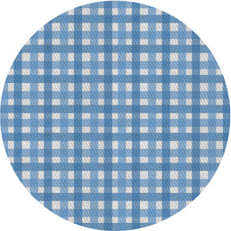 Round Machine Washable Transitional LightSky Blue Rug, wshpat1558