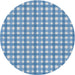 Round Patterned Light Sky Blue Novelty Rug, pat1558