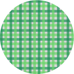 Round Patterned Jade Green Novelty Rug, pat1559