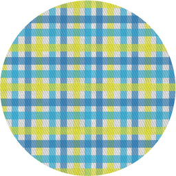 Round Patterned Pale Green Novelty Rug, pat1560