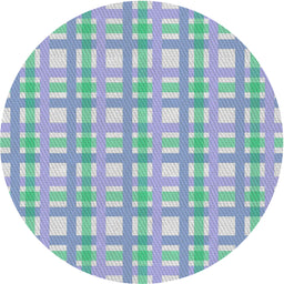 Round Patterned Mint Green Novelty Rug, pat1561