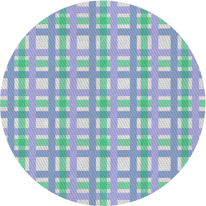 Round Machine Washable Transitional Magic Mint Green Rug, wshpat1561