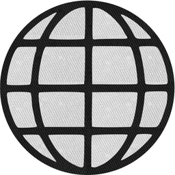 Round Patterned Light Black Novelty Rug, pat1567