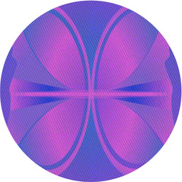 Round Machine Washable Transitional Purple Daffodil Purple Rug, wshpat1569