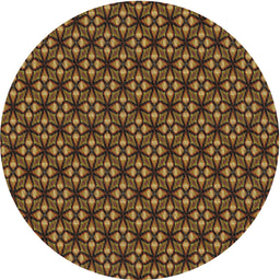 Round Machine Washable Transitional Night Red Rug, wshpat1570