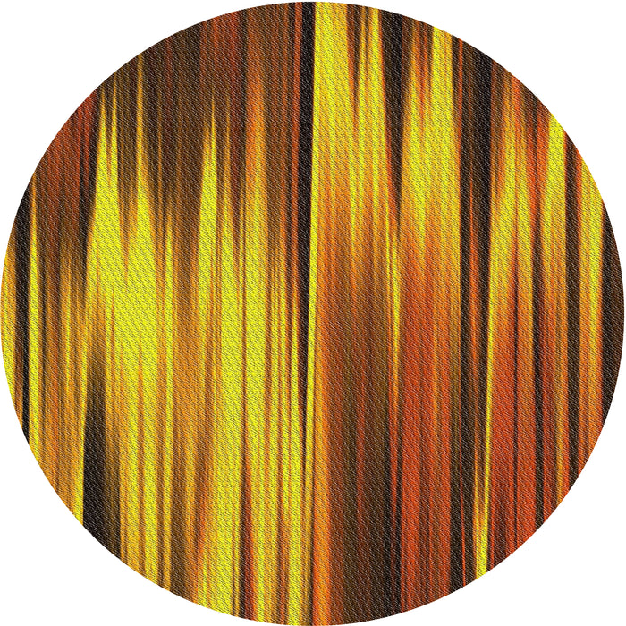 Round Machine Washable Transitional Saffron Red Rug, wshpat1579