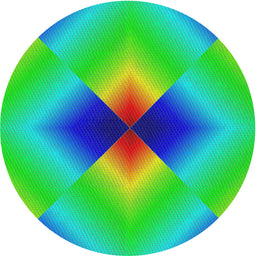 Round Patterned Neon Green Modern Rug, pat1586