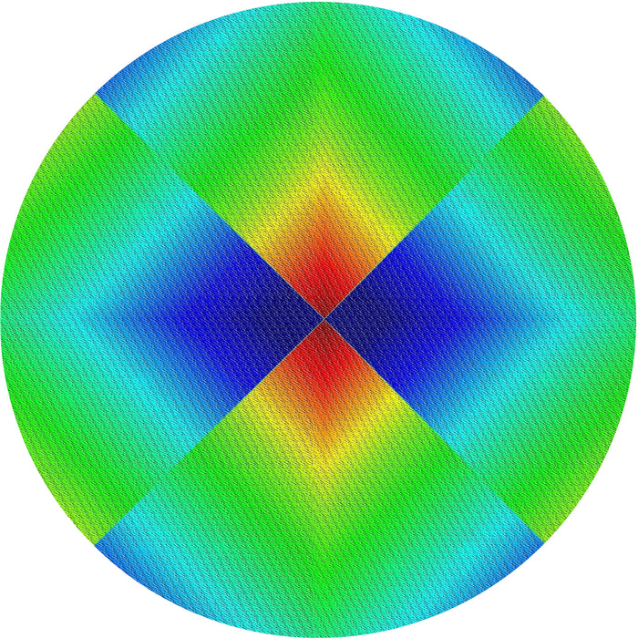 Round Machine Washable Transitional Neon Green Rug, wshpat1586