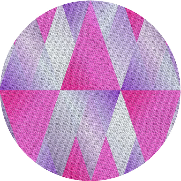 Round Machine Washable Transitional Mauve Purple Rug, wshpat1587