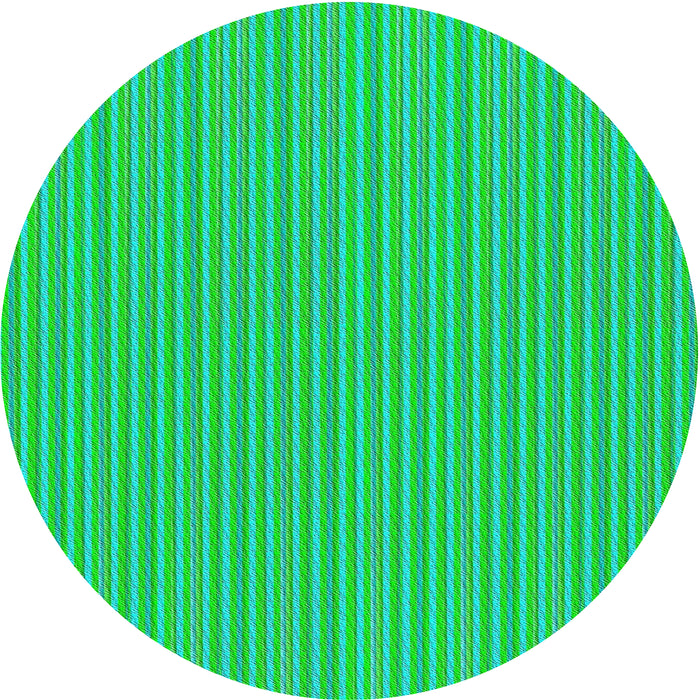 Round Patterned Spring Green Abstract Machine Washable Rug, wshpat1591