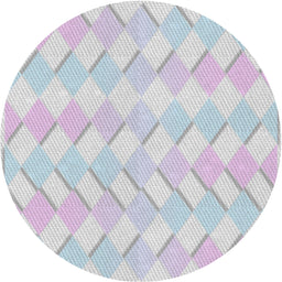 Round Machine Washable Transitional Water Blue Rug, wshpat1592