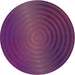 Round Patterned Plum Purple Novelty Rug, pat1593