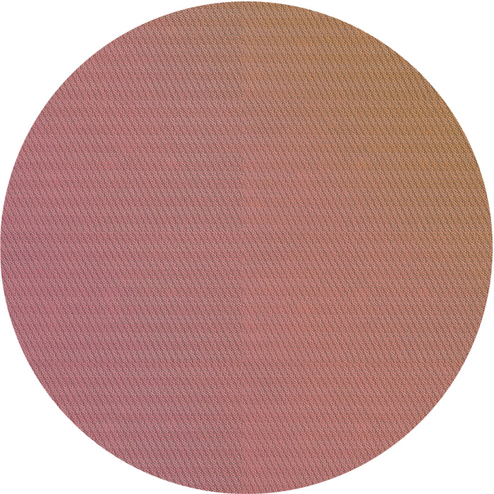 Round Patterned Salmon Pink Novelty Rug, pat1594