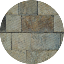 Round Patterned Sage Green Novelty Rug, pat1598