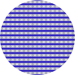 Round Patterned Pastel Light Blue Novelty Rug, pat1605