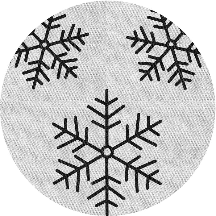 Round Machine Washable Transitional White Smoke Rug, wshpat160