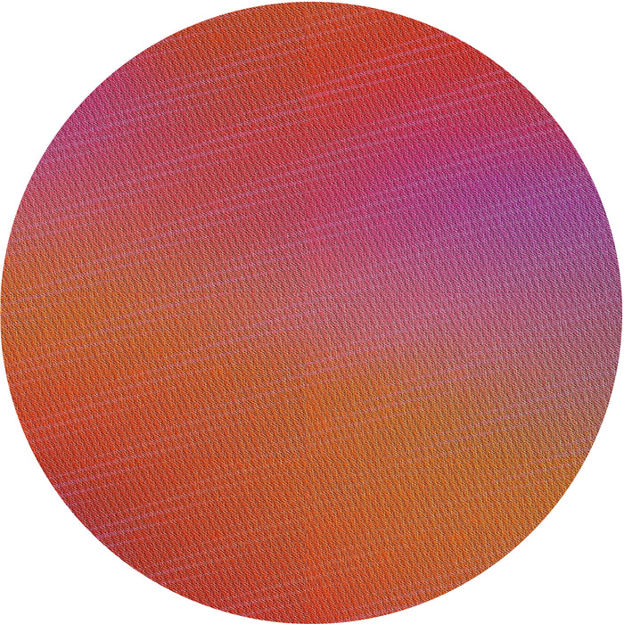 Round Machine Washable Transitional Red Rug, wshpat161