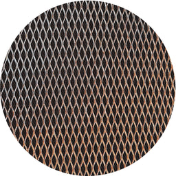 Round Patterned Black Novelty Rug, pat1620