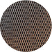 Round Patterned Black Novelty Rug, pat1620