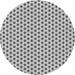 Round Patterned Platinum Gray Novelty Rug, pat1622