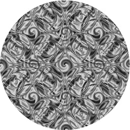Round Patterned Light Black Novelty Rug, pat1623