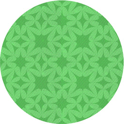 Round Machine Washable Transitional Neon Green Rug, wshpat1627