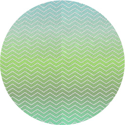 Round Machine Washable Transitional Green Rug, wshpat1638