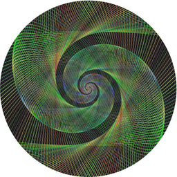 Round Patterned Mid Gray Novelty Rug, pat1639