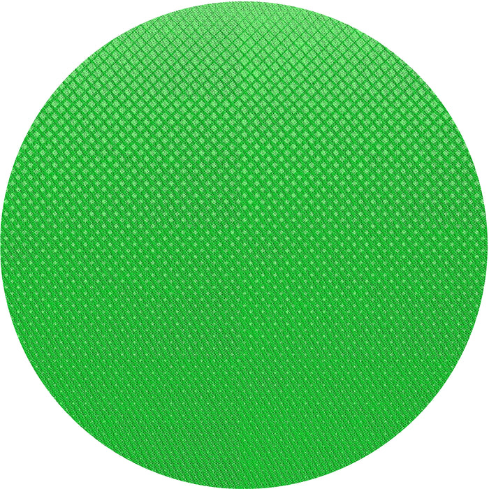 Round Patterned Neon Green Novelty Rug, pat1641