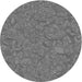 Round Machine Washable Transitional Dark Gray Rug, wshpat1648