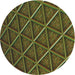 Round Patterned Red Novelty Rug, pat1659