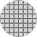 Round Patterned Off-White Abstract Machine Washable Rug, wshpat1670