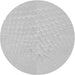 Round Patterned Platinum Gray Novelty Rug, pat1675