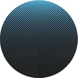 Round Patterned Black Novelty Rug, pat1681