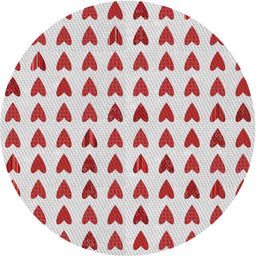 Round Machine Washable Transitional Cherry Red Rug, wshpat1694